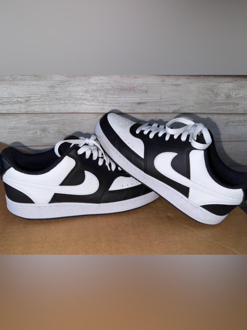 Nike Black and White Low-Top Skate Sneakers